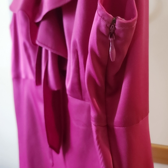 Ann Taylor Size 12. Polyester. Fuchsia. Beautiful Design and color. Gently used. - Picture 9 of 12